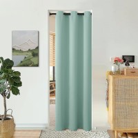 Bgment Frosty Green Door Curtain 80 Inch Length For Doorway Bedroom Closet Curtain Privacy Thermal Insulated Blackout Grommet