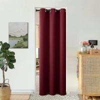 Bgment Burgundy Door Curtain 80 Inch Length For Doorway Bedroom Closet Curtain Privacy Thermal Insulated Blackout Grommet Room