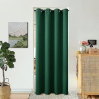 Bgment Emerald Green Door Curtain 80 Inch Length For Doorway Bedroom Closet Curtain Privacy Thermal Insulated Blackout Grommet