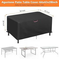 Patio Table Cover 64 Inch Square Outdoor Table Cover Waterproof Protective Covers Patio Furniture Covers 64X42X28 Inch