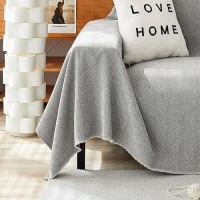 Handontime Couch Slipcovers For Sofas Dark Grey Couch Cover Sofa Cover For Dogs Boho Pet Couch Protector With Tassel Couch Throw