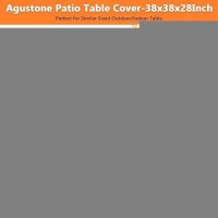 Agustone Patio Table Cover 38 Inch Square Outdoor Table Cover Waterproof Protective Covers Patio Furniture Covers 38 X38 X 2