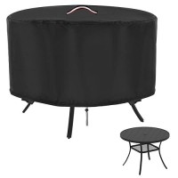 Patio Table Cover 43 Inch Round Outdoor Table Cover Waterproof Protective Covers Patio Furniture Covers43X26Inch