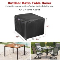 Patio Table Cover 42 Inch Square Outdoor Table Cover Waterproof Protective Covers Patio Furniture Covers42 X 42 X 28 Inch