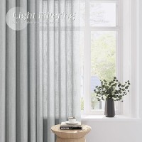 Linen Blend Gray Sheer Curtains 120 Inches Long 2 Panels Sets For Living Room Grommet Semi Sheer Light Filterinig Bedroom Window