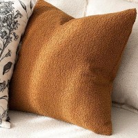 Foindtower Pack Of 2 Curly Faux Fur Decorative Throw Pillow Covers Soft Fuzzy Plush Cushion Case With Zipper Cozy Pillowcase Fo