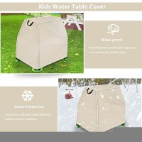 Siruiton Kids Water Table Cover Fit Step2 Rain Showers Splash Pond Water Table Waterproof Dust Proof Anti-Uv Outdoor Toys Cover-Khaki