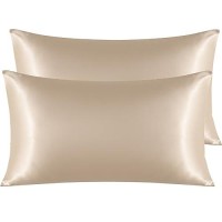 Ntbay 2 Pack Satin King Pillowcases For Hair And Skin Luxurious And Silky Pillow Cases With Envelope Closure 20X36 Inches Tau