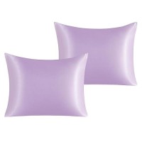 Ntbay 2 Pack Satin Standard Pillowcases For Hair And Skin Luxurious And Silky Pillow Cases With Envelope Closure 20X26 Inches