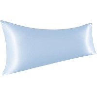 Ntbay Satin Body Pillowcase For Hair And Skin Luxurious And Silky Pillow Case With Envelope Closure 20X54 Inches Aqua