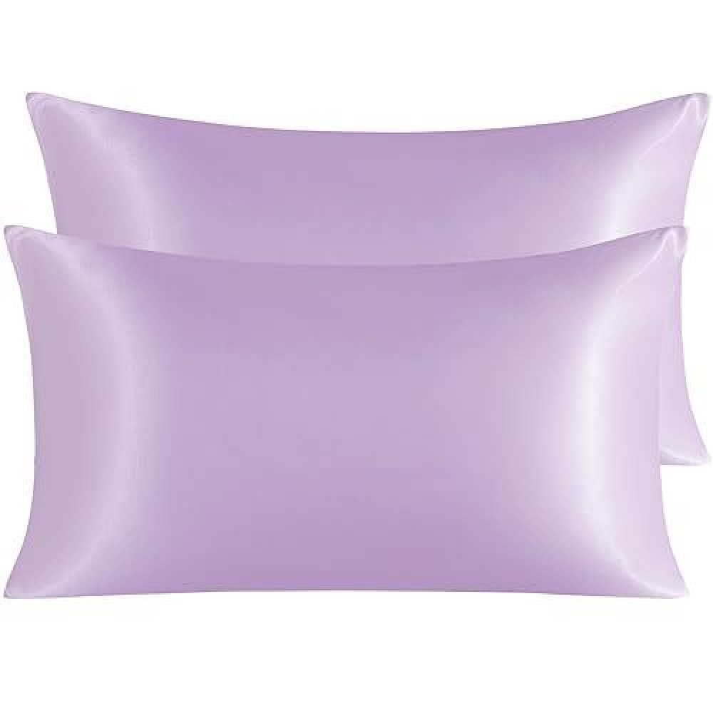 Ntbay 2 Pack Satin King Pillowcases For Hair And Skin Luxurious And Silky Pillow Cases With Envelope Closure 20X36 Inches Lig