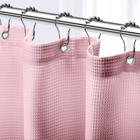 Neaterize Stall Shower Curtain Blush Pink Hotel Style Blush Pink Shower Curtains For Bathroom With Waffle Design 36X72 Inches