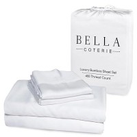 Bella Coterie Luxury Full Size Sheet Set Organically Grown Viscose Made From Bamboo Ultra Soft Cooling For Hot Sleepers