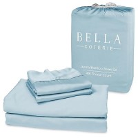 Bella Coterie Luxury Full Size Sheet Set Organically Grown Viscose Made From Bamboo Ultra Soft Cooling For Hot Sleepers