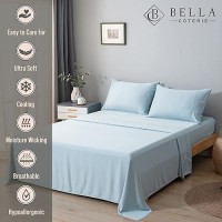 Bella Coterie Luxury Full Size Sheet Set Organically Grown Viscose Made From Bamboo Ultra Soft Cooling For Hot Sleepers