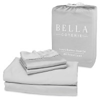 Bella Coterie Luxury Twin Xl Size Sheet Set Organically Grown Viscose Made From Bamboo Ultra Soft Cooling For Hot Sleepe