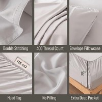 Bella Coterie Luxury Twin Xl Size Sheet Set Organically Grown Viscose Made From Bamboo Ultra Soft Cooling For Hot Sleepe