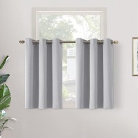 Youngstex Short Blackout Curtains 36 Inch Length Thermal Insulated With Grommet Room Darkening Window Drapes For Kitchen Bathr