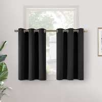 Youngstex Short Blackout Curtains 36 Inch Long For Rv Camper Window Thermal Insulated With Grommet Room Darkening Small Drapes