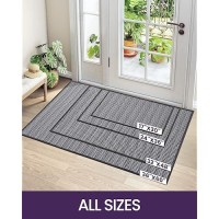 Dexi Door Mat 36X60 Nonslip Rubber Backing Doormats Absorbent Thin Indoor Mats For Entryway Washable Captures Dirt Pati