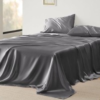 Bedsure Satin Sheets Full Sheet Set 4 Pcs Full Bed Sheets Similar To Silk Sheets Bed Sheets Full Size For Hair And Skin Gi