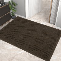 Hiyard Sturdy Front Door Mat Absorbent Muddy Dirt Resist Welcome Door Mats Outdoor Indoor Stain And Fade Resistant Nonslip R