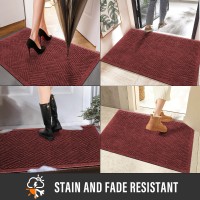 Hiyard Sturdy Front Door Mat Absorbent Muddy Dirt Resist Welcome Door Mats Outdoor Indoor Stain And Fade Resistant Nonslip R