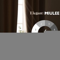 Miulee Blackout Curtains For Bedroom Living Room Thermal Insulated Room Darkening Grommet Top Solid Light Blocking Drapery Set O