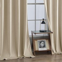 Miulee Velvet Curtains Beige Elegant Grommet Curtains Thermal Insulated Soundproof Room Darkening Black Out Curtainsdrapes For