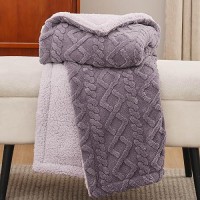 Bedsure Sherpa Throw Blanket For Couch Fuzzy Soft Cozy Blanket For Bed Fleece Thick Warm Blanket For Winter Quail 50X60 Inc