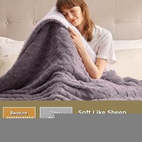 Bedsure Sherpa Throw Blanket For Couch Fuzzy Soft Cozy Blanket For Bed Fleece Thick Warm Blanket For Winter Quail 50X60 Inc