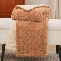 Bedsure Sherpa Blanket Twin Blanket Fuzzy Soft Cozy For Couch Soft Fuzzy Blankets Fleece Thick Warm Blanket For Winter Toast