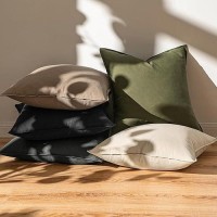 Miulee Pack Of 2 Olive Green Pillow Covers 26X26 Inch Decorative Couch Throw Pillow Covers Spring Linen Cushion Covers Set Moder