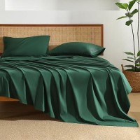 Andency Emerald Green Sheets California King Set 4 Pieces Soft Sheets For Cal King Size Bed Microfiber Sheet Set Deep Pocket