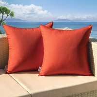 Miulee Pack Of 2 Decorative Outdoor Waterproof Pillow Covers Square Garden Cushion Sham Throw Pillowcase Shell For Fall Patio Te