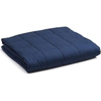 Ynm Weighted Blanket Heavy 100 Percent Oeko-Tex Certified Cotton Material  Bed Blanket For One Person Of 160Lbs  Ideal For Queen/King Bed (60X80 Inches  17 Pounds  Navy)