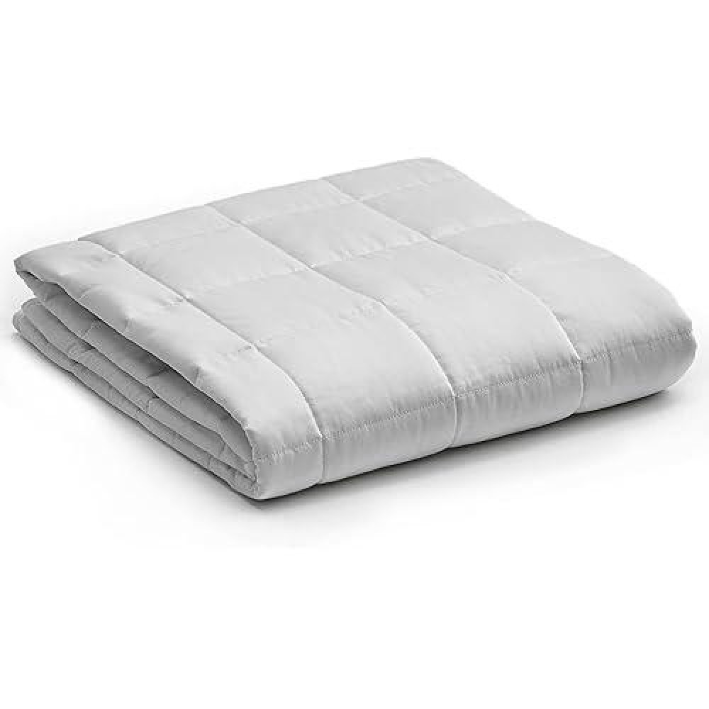 Ynm Weighted Blanket Heavy 100 Percent Oeko-Tex Certified Cotton Material  Bed Blanket For One Person Of 240Lbs  Ideal For Queen/King Bed (60X80 Inches  25 Pounds  Light Grey)