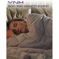 Ynm Weighted Blanket Heavy 100 Percent Oeko-Tex Certified Cotton Material  Bed Blanket For One Person Of 240Lbs  Ideal For Queen/King Bed (60X80 Inches  25 Pounds  Light Grey)