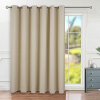 Bgment Sliding Door Curtains For Patio 84 Inch Long Room Darkening Room Divider Blackout Curtains Extra Wide Thermal Insulated