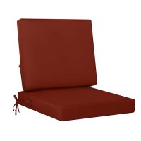 Idee-Home Deep Seat Patio Cushions 24 X 24 Outdoor Cushions  Waterproof Fade Resistant Patio Furniture Cushions With Removable Cover  Hampton Bay Cushions For Sofa Couch Chair  With Back Cushion