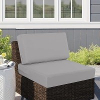 Idee-Home Deep Seat Patio Cushions 26.5 X 26.5 Outdoor Cushions  Waterproof Fade Resistant Patio Furniture Cushions With Removable Cover  Hampton Bay Cushions For Sofa Couch Chair  With Back Cushion