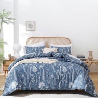 Janzaa Queen Comforter Set Floral Comforters Queen Size Bedding Comforter Sets 3 Pieces 1 Comforter 90X90 2 Pillow