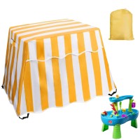 Okyuk Kids Water Table Cover, Water Table Cover Fit Step2 Rain Showers Splash Pond Water Table, Outdoor Patio Waterproof Dust Proof Anti-Uv Cover Accessories For Toddlers 1-3 (Cover Only) (Yellow)