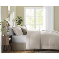 Cozylux Queen Size Comforter Sets Beige Comforter Queen Size 3 Pieces Box Stitched Soft Lightweight Bed Set All Season Beddi