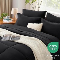 Cozylux King Size Comforter Set - 7 Pieces Bed In A Bag Set Black King  Complete Bedding Sets Bed Set For All Season With Comforter  Flat Sheets  Fitted Sheet  Pillowcases & Shams