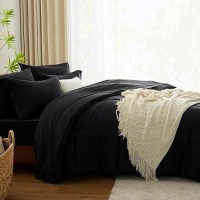 Cozylux King Size Comforter Set - 7 Pieces Bed In A Bag Set Black King  Complete Bedding Sets Bed Set For All Season With Comforter  Flat Sheets  Fitted Sheet  Pillowcases & Shams