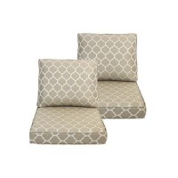 Hdznvf Toffee Trellis Outdoor Deep Seat Cushions 235X25 Inch Fade Resistant Deep Seat Bottom And Back Cushion For Chair Sofa