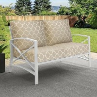 Hdznvf Toffee Trellis Outdoor Deep Seat Cushions 235X25 Inch Fade Resistant Deep Seat Bottom And Back Cushion For Chair Sofa