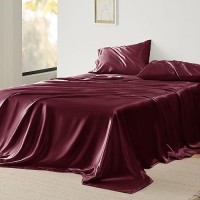 Bedsure Satin Sheets Full Sheet Set 4 Pcs Full Bed Sheets Similar To Silk Sheets Bed Sheets Full Size For Hair And Skin Gi