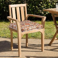 Gueglsa Patio Seat Cushions 18 Inch Waterproof Square Chair Pad With Ties 18''X18'' Indoor Outdoor Chair Cushion For Garden Furniture Set Of 2 Orange Paisley